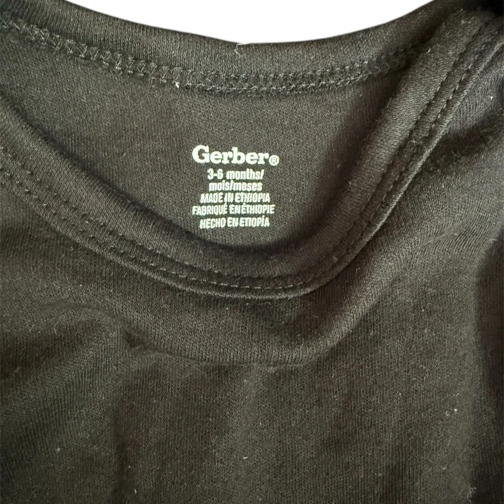Gerber Black Long-Sleeve Baby One-Piece Bodysuit